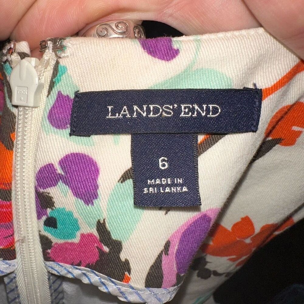Lands End multicolored print sleeveless vacationcore dress - Picture 2 of 3